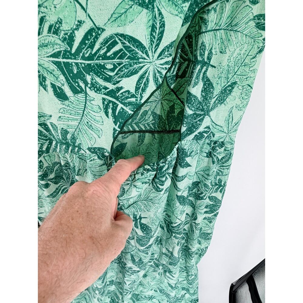 Toad&Co Sunkissed Maxi Dress Medium Kelp Green Botanic Print NWT Sustainable $95 - Picture 6 of 10